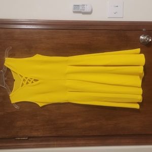 Yellow Dress with Cut Out